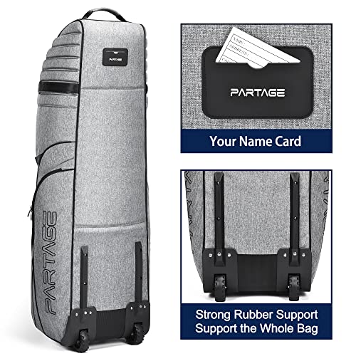 Partage Gray Golf Travel Bag with Wheels 900D Oxford Airline Case