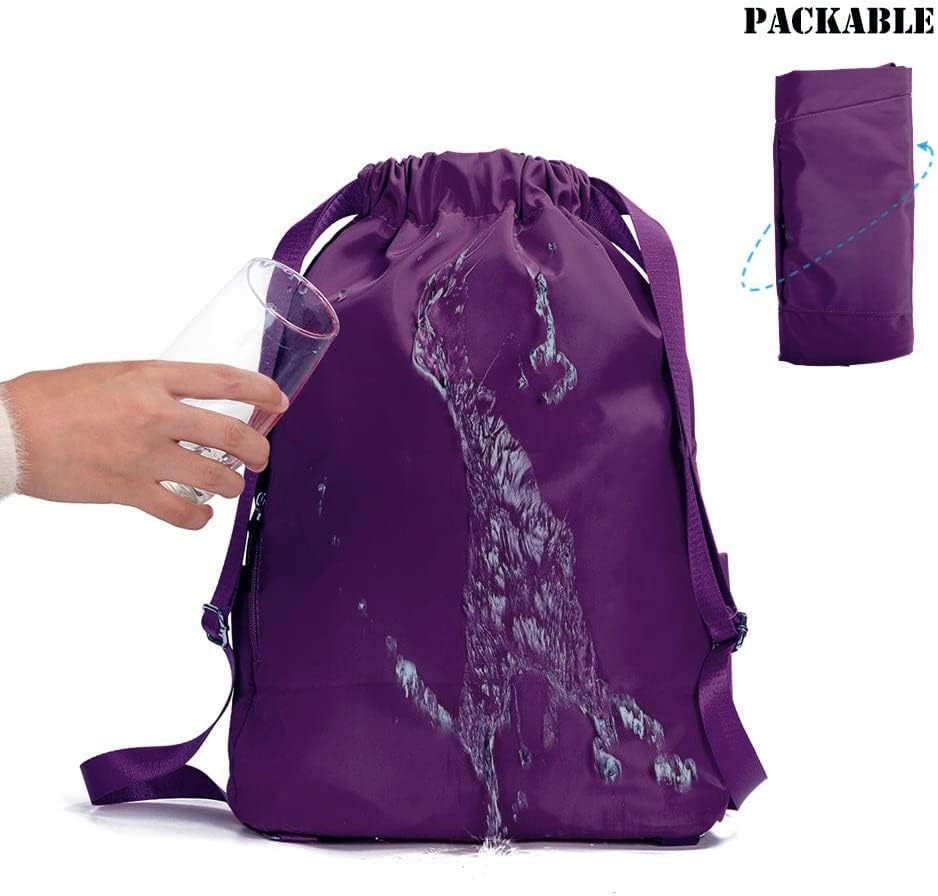 ZOORON Waterproof Gym Backpack - Versatile Drawstring Design for Men & Women | Mini Travel Daypack