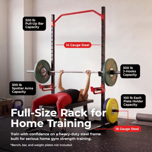 Sunny Health & Fitness Full Size Power Rack for Home Strength Training