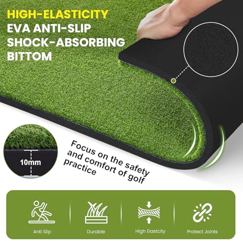 5x4ft & 6x4ft Extra Large Golf Hitting Mat - Tri-Turf Practice Golf Mat for Indoor Outdoor Training - US Size Variation of Tri-Turf Sized