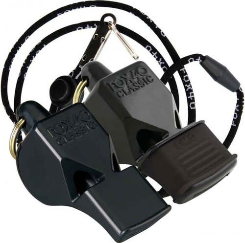 Fox 40 Pealess Whistle - Classic CMG Design with 1 Lanyard | 2 Pack for Ultimate Convenience
