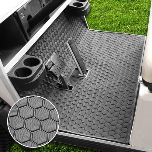 Black Club Car Golf Cart Floor Mat Full Coverage for DS 1982-2013 & Villager 1982-2018