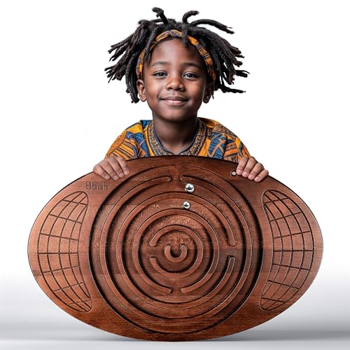 Bodo Maze Balance Board Beechwood - Wooden Wobble & Labyrinth Game for Kids & Adults