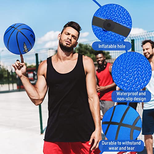 12 Pack Official Size 29.5-Inch Rubber Basketballs with Pump - Indoor & Outdoor Play