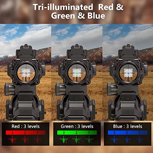 CVLIFE 4x32 Prism Hunting Rifle Scope with BDC Reticle and 3-Color Illuminations