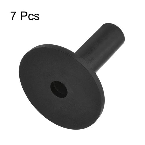 PATIKIL 2.3 Inch Rubber Golf Tee, 7 Pack Tall Training Driving Range Tee Stable Ball Holder for Outdoor Indoor Hitting Mat, Black