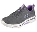 Skechers Women's Go Walk Arch Fit Unify Sneakers Gray/Lavender 8 - Supportive Walking Shoe