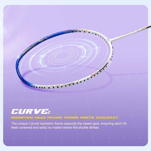 HUNDRED Power Ray 900 Badminton Racket | Material: Carbon Fibre | Gender: Unisex | Ultralight 79g | Strung Racket | Max Tension =32 lbs | Professional Grade | Includes Full Cover