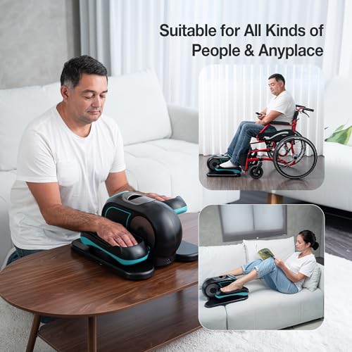 Under Desk Elliptical Exercise Machine for Seniors & Office Use - Quiet & Adjustable Resistance