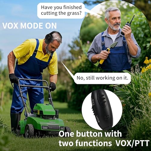 SAMCOM 2-Pack Foldable Overhead Walkie Talkie Headsets with Boom Mic for FPCN10A/30A, Compatible with BF-888S, UV5R Radios