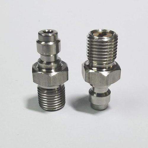 Foster 8mm Quick Disconnect Valve - Stainless Steel Male Fill Nipple for Paintball & Airsoft