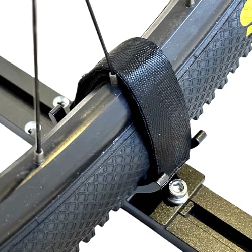 Bike Rear Wheel Holder Compatible with Roof Rack Truck Floor Van Track - Fits Tires Under 2.3 Inch