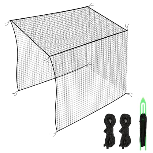 10x10x10ft Heavy Duty Baseball Batting Cage Net Backstop Barrier for Backyard Practice