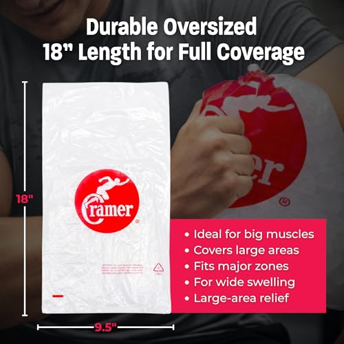 Cramer Large Ice Bags for Injuries, 9.5" x 18", Clear Disposable Ice Bag Roll for Athletic Trainers, Tear-Resistant, Bulk 1500 Pack, Ideal for Ice Wraps in Training Rooms