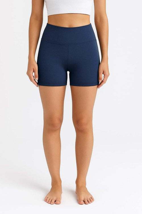 iloveSIA Yoga Shorts for Women - High Waisted, Squat-Proof Cotton Workout Shorts | Non-See Through