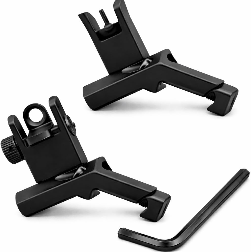 Skiennix 45 Degree Offset Flip Up Sight - Low Profile Design for Rapid Transition | Front & Rear Sights