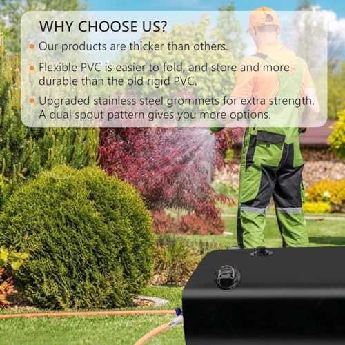 Portable Water Storage Bladder Tank for Camping Emergency Use 1000d PVC