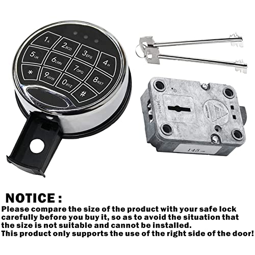 WAH YUE HING Digital Keypad Lock for Right Swing Bolt Safe, Secure Electronic Safe Lock