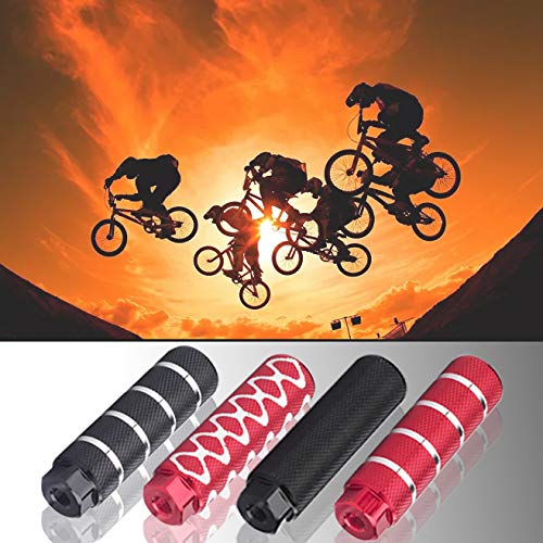 Bike Pegs 2Pcs Aluminum Alloy Anti-Skid Lead Foot Bicycle Pegs 3/8 inch Axles