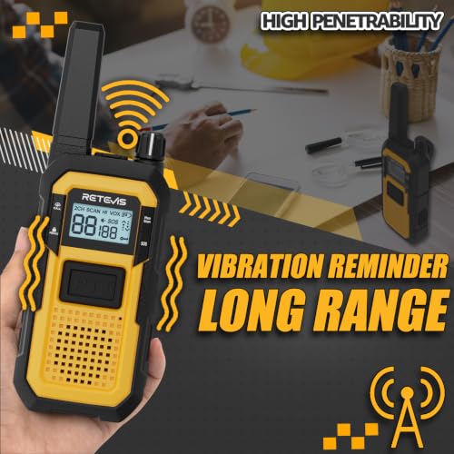 Retevis RB48 FRS Long Range Walkie Talkies MIL-STD-810H, IP67 Waterproof, No Earpiece