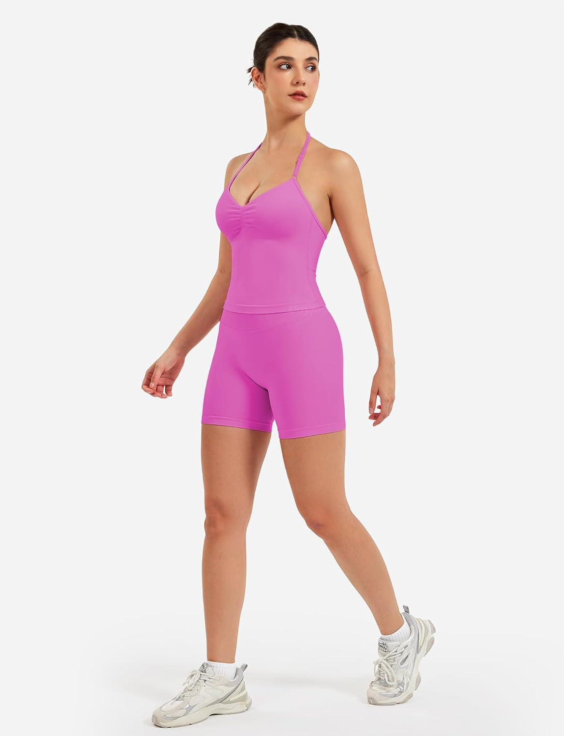 VOYJOY Workout Tank Top - Impact Longline Strappy Design for Women | Comfortable Gym Sports Bra