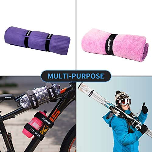 8-Pack Bike Rack Straps - 26'' Stabilizer Straps for Bicycle Wheels - Black, Trilancer
