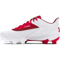 Under Armour Boys' Leadoff Low RM Jr 3.0 Baseball Shoes - 600 Red/White/Red+8 Infant