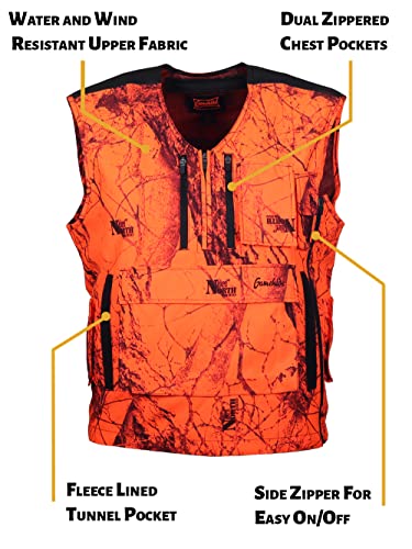 Gamehide Mountain Pass Extreme Big Game Blaze Hunting Vest X-Large Orange Camo
