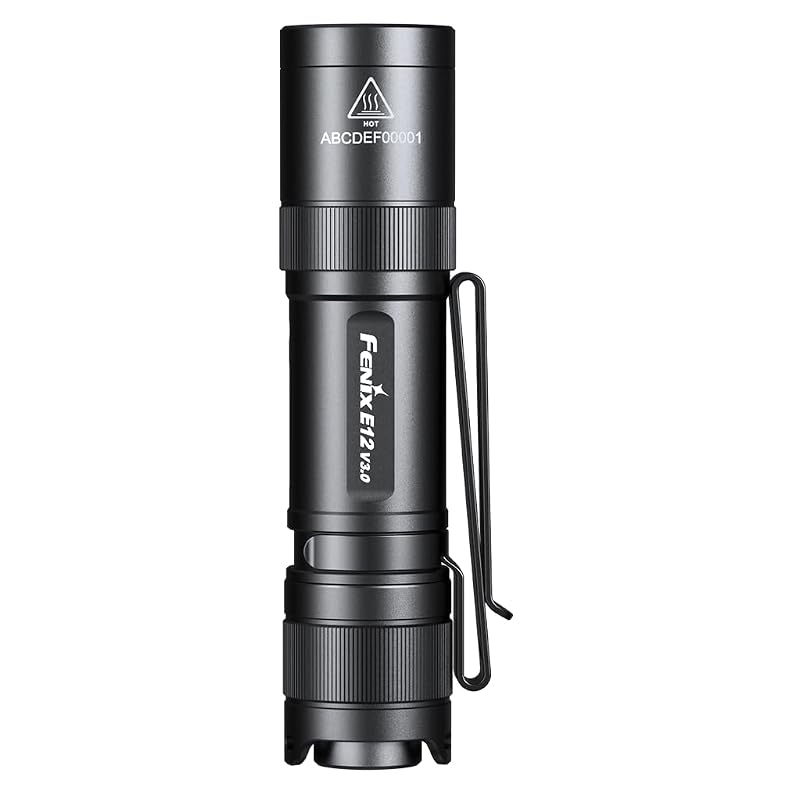 Fenix E12 V3.0 EDC Torch - 200 Lumen AA Powered Penlight with Clip