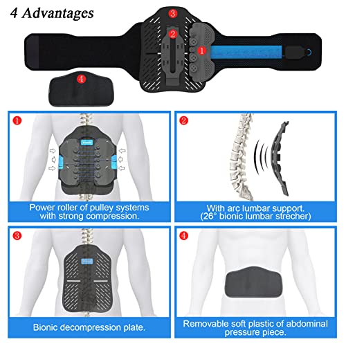 LSO Back Brace with Bionic Decompression Plate - Large/X-Large Fit 33.75-47"