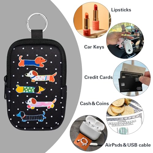 Neoprene Hand Sanitizer Holder with Zipper - Puppies Variation, Shockproof Travel Case