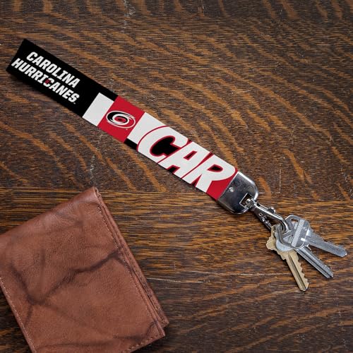 NHL Hockey Wrist Lanyard Keychain Holder - Carolina Hurricanes Fan Accessory