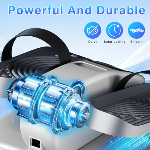 White Under Desk Elliptical Machine with Remote - Quiet Portable Leg Exerciser for Seniors & Home Office
