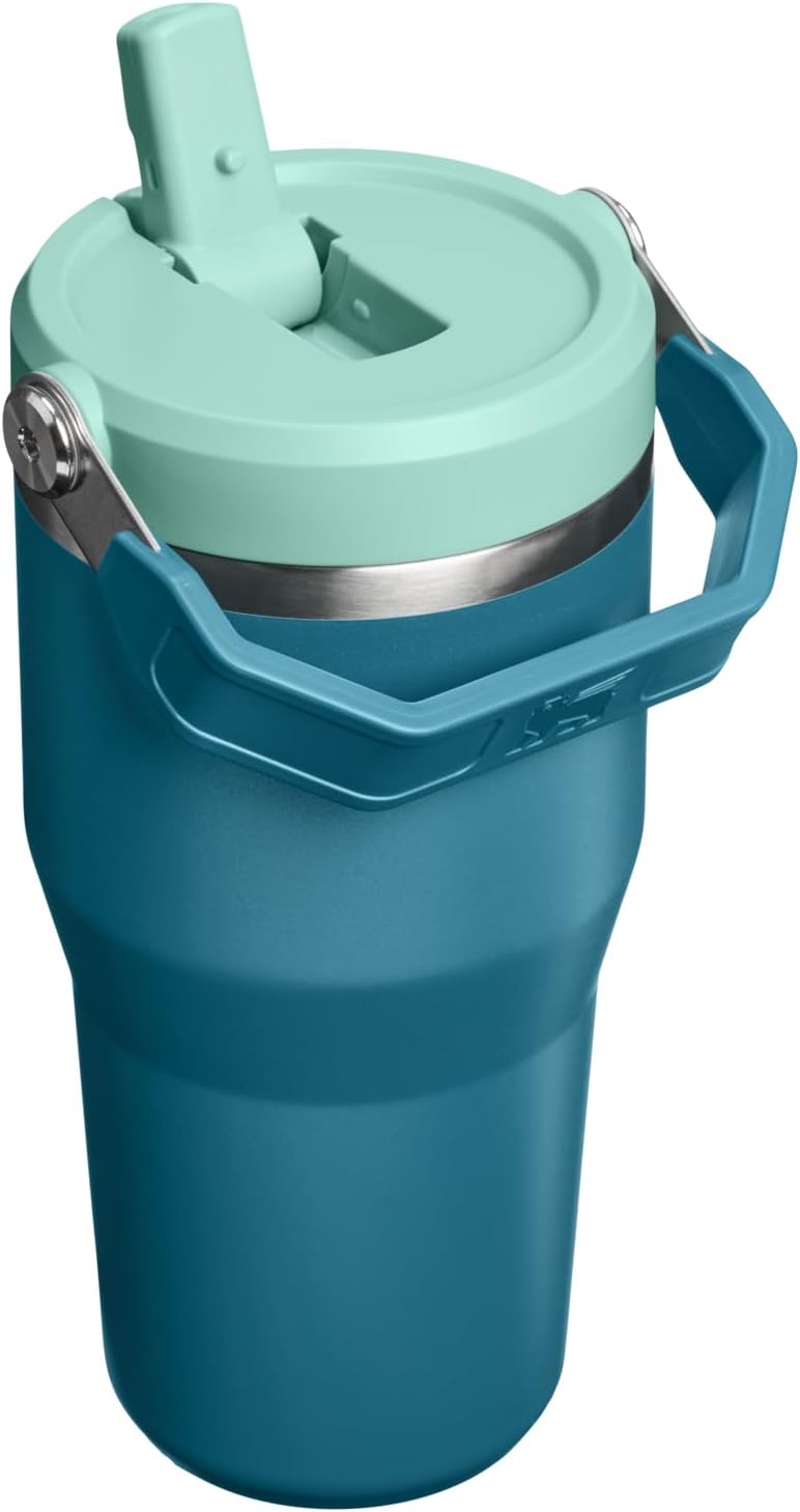 STANLEY IceFlow 2.0 Tumbler - 30 oz Insulated Water Bottle with Flip Straw & Handle | Coastal Teal