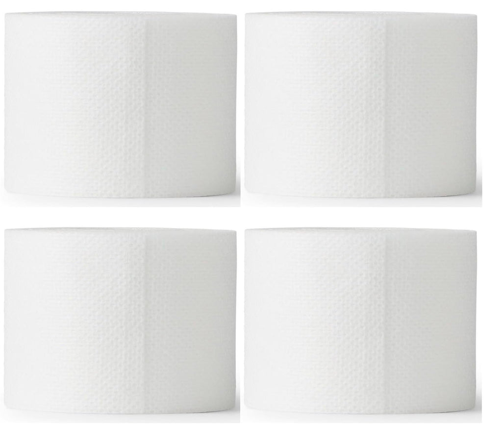Premium Soft Cloth Easy to Tear Adhesive Tape 2 inch x 10 Yards for First Aid, Breathable Cloth Surgical Tape (Pack of 4)