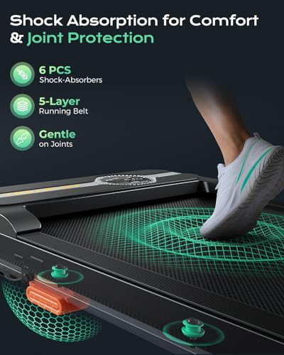 TREAFLOW Silver Walking Pad Treadmill for Under Desk Home Office Exercise