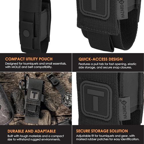 Hazard 4 MOLLE Medical Pouch - Black Tourniquet Storage, Tactical Medical Gear