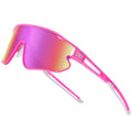 DUCO Kids Sunglasses Youth Baseball Sun Glasses Lightweight TR90 Frame UV400 Sports Cycling Shades for Boys Girls DK268 (Pink Frame White Blue Dot White Temple Revo Colorful Lens)