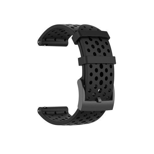 INF Silicone Replacement Band for Suunto 7/9 / 9Baro / D5 / Spartan/Fossil Nate/Q Silicone Strap Sport Wristband for Men&Women Adjustable fitness Replacement Bands, Black-Small