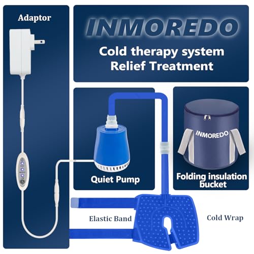 Inmoredo Cold Therapy Machine for Knee with Blue Cover - Post-Surgery Relief