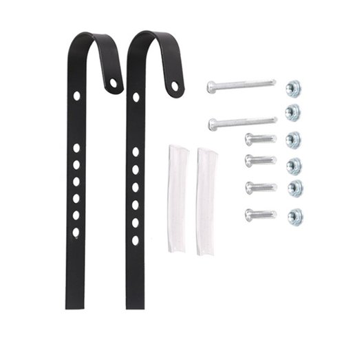 Alomejor bicycle basket hook, heavy duty adjustable front bike hook with dual hooks mounting hardware for cyclists commuters shopping errands touring