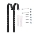 Alomejor bicycle basket hook, heavy duty adjustable front bike hook with dual hooks mounting hardware for cyclists commuters shopping errands touring