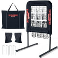 ESUELITE Black Pro 9-Hole Pitching Net with Strike Zone - Portable Indoor/Outdoor Baseball & Softball Training Equipment