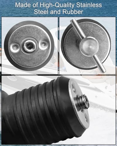 T-Handle Marine Boat Drain Plug Set - 4 Pack for 1 Inch Drains
