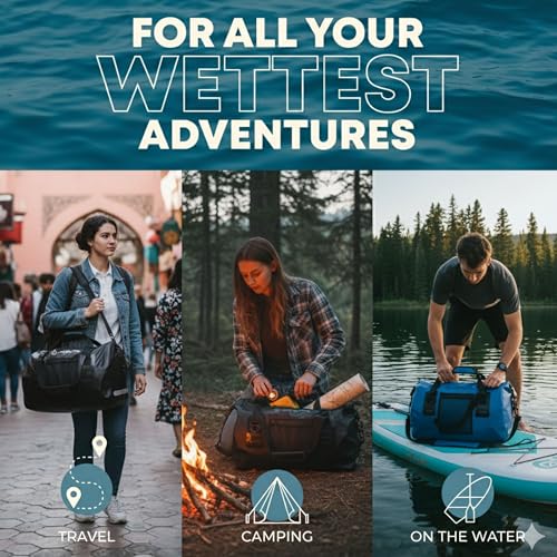 Earth Pak Waterproof Dry Bag Duffel 120L Black for Marine Boating Kayaking