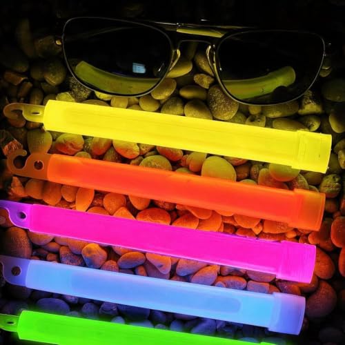 Glow Sticks Bulk Pack 25 Count 6 Inch Party Supplies for Kids & Adults - Color Variations