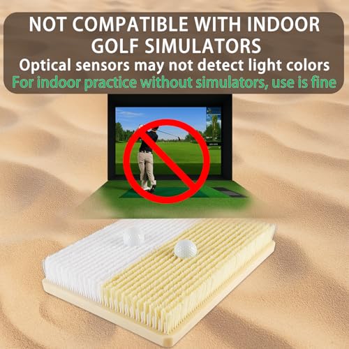 PWGF Golf Bunker Practice Mat - Dual Sand Trap Trainer for Indoor & Outdoor Use