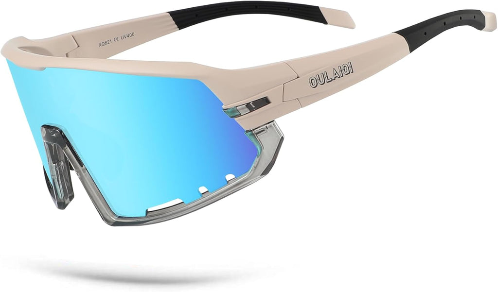 OULAIQI Cycling Glasses - UV400 Protection Sunglasses for Men & Women | Ideal for Sports & Outdoor Activities
