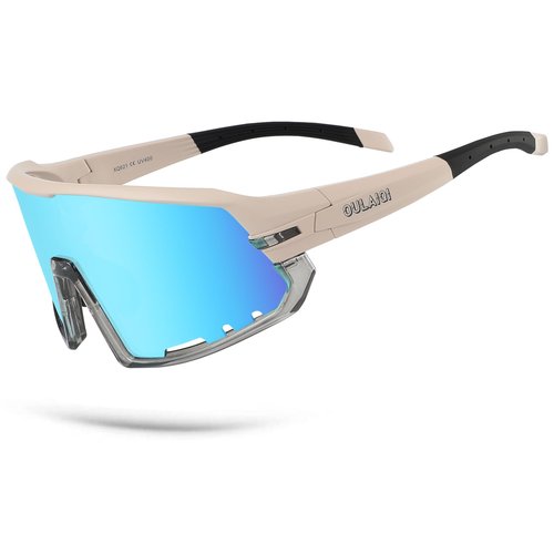 OULAIQI Cycling Glasses Baseball Sunglasses for Men Women UV400 Protection for Running Softball Volleyball Sports Sunglasses