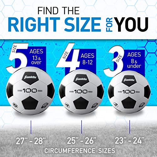 Franklin Sports F-100 Soccer Ball Size 5 Set with Pump & 12 Deflated Balls